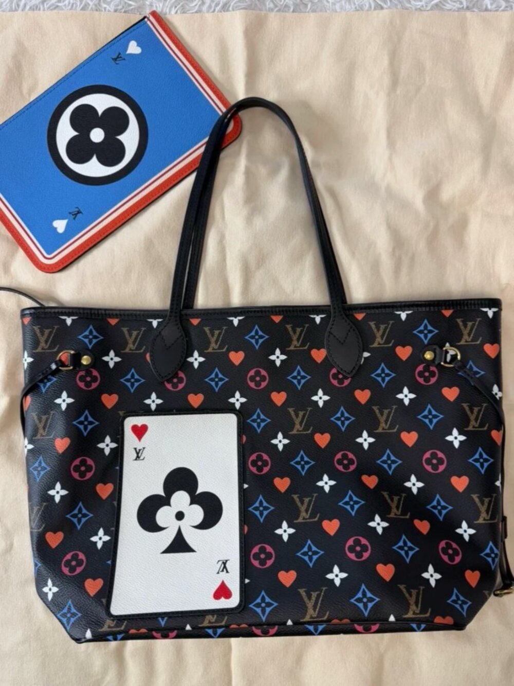 LOUIS VUITTON Game On Neverfull MM in Black